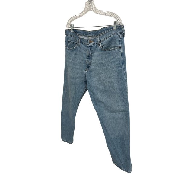 Wrangler Light Wash Straight Leg Jeans Mid Rise Cotton Blend Denim Classic Sz 36 - Picture 3 of 9